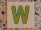 Part No: 3068pb0732  Name: Tile 2 x 2 with Letter W Lime Pattern