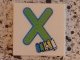 Part No: 3068pb0733  Name: Tile 2 x 2 with Letter X Lime with Xylophone Pattern
