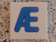 Part No: 3068pb0737  Name: Tile 2 x 2 with Letter Æ Blue Pattern