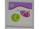 Part No: 3068pb0748  Name: Tile 2 x 2 with Lime Tennis Ball, Silver and Dark Pink Toy Mouse Pattern (Sticker) - Set 41007