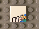 Part No: 3068pb0796  Name: Tile 2 x 2 with Black 'W' Upper Half and Minifigures Pattern