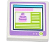 Part No: 3068pb0830  Name: Tile 2 x 2 with Cake on Computer Screen Pattern (Sticker) - Set 41056
