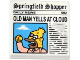 Part No: 3068pb0843  Name: Tile 2 x 2 with Newspaper 'Springfield Shopper' and 'OLD MAN YELLS AT CLOUD' Pattern