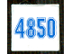 Part No: 3068pb0874  Name: Tile 2 x 2 with Blue '4850' Pattern (Sticker) - Set 4850