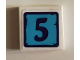 Part No: 3068pb1434  Name: Tile 2 x 2 with Dark Purple Number 5 Pattern (Sticker) - Set 41325