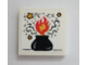Part No: 3068pb1646  Name: Tile 2 x 2 with Cauldron, Flames and Stars Pattern (Sticker) - Set 75980