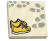 Part No: 3068pb2117  Name: Tile 2 x 2 with Yellow Shoes and Light Bluish Gray Footprints Pattern