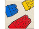 Part No: 3068pb2193  Name: Tile 2 x 2 with Blue, Red and Yellow Bricks Pattern