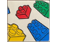 Part No: 3068pb2195  Name: Tile 2 x 2 with Blue, Green, Red and Yellow Bricks Pattern
