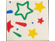 Part No: 3068pb2205  Name: Tile 2 x 2 with Green, Red and Yellow Stars Pattern