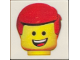 Part No: 3068pb2217  Name: Tile 2 x 2 with Minifigure Head with Red Hair Pattern