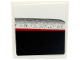 Part No: 3068pb2244L  Name: Tile 2 x 2 with Black Stripe, Red Line and Silver Edge Pattern Model Left Side (Sticker) - Set 76916