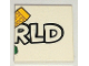 Part No: 3068pb2314  Name: Tile 2 x 2 with LEGO World Logo Right Half, 'RLD' and Bricks Pattern