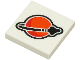 Part No: 3068pb2339  Name: Tile 2 x 2 with Reddish Orange, Red and Black Classic Space Logo Pattern