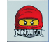 Part No: 3068pb2378  Name: Tile 2 x 2 with Red and Yellow Kai Minifigure Head and 'NINJAGO' Pattern