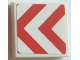 Part No: 3068pb2387  Name: Tile 2 x 2 with Red Danger Chevrons Pattern (Sticker) - Set 75883