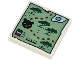 Part No: 3068pb2391  Name: Tile 2 x 2 with Map with Sand Green Land, Dark Green Trees, Black Tiger Head and Dark Red Dotted Line Pattern
