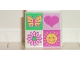 Part No: 3068pb2450  Name: Tile 2 x 2 with 4 section Heart, Sun, Flower, Butterfly Pattern