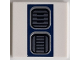 Part No: 3068pb2461  Name: Tile 2 x 2 with Dark Silver SW R2-D2 Astromech Droid Vents on Dark Blue Rectangle Pattern