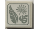 Part No: 3068pb2668  Name: Tile 2 x 2 with Light Bluish Gray Leaves on Plants Plaque Pattern (Sticker) - Set 41757
