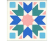 Part No: 3068pb2783  Name: Tile 2 x 2 with Dark Turquoise and Blue Chevrons, Medium Azure Squares, Warm Pink Star and Triangles Pattern