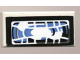 Part No: 3069pb0025  Name: Tile 1 x 2 with Black, Blue, Dark Gray, and White Headlight Pattern (Sticker) - Set 8207