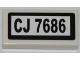 Part No: 3069pb0203  Name: Tile 1 x 2 with 'CJ 7686' Pattern (Sticker) - Set 7686