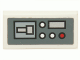 Part No: 3069pb0246L  Name: Tile 1 x 2 with Control Panel with Red and White Buttons on Dark Bluish Gray Background Pattern Model Left Side (Sticker) - Set 7661
