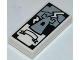 Part No: 3069pb0257  Name: Tile 1 x 2 with Tarot Tower Card Pattern