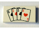 Part No: 3069pb0264  Name: Tile 1 x 2 with Playing Cards Four Aces Pattern