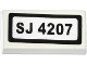 Part No: 3069pb0281  Name: Tile 1 x 2 with 'SJ 4207' Pattern (Sticker) - Set 4207