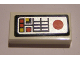 Part No: 3069pb0297  Name: Tile 1 x 2 with Red and Yellow Console Lights and Buttons Pattern (Sticker) - Set 7754