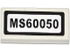 Part No: 3069pb0326  Name: Tile 1 x 2 with 'MS60050' Pattern (Sticker) - Set 60050