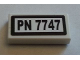 Part No: 3069pb0347  Name: Tile 1 x 2 with Black 'PN 7747' Pattern (Sticker) - Set 7747