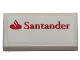 Part No: 3069pb0420  Name: Tile 1 x 2 with Santander Logo Pattern (Sticker) - Set 40190