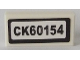 Part No: 3069pb0678  Name: Tile 1 x 2 with 'CK60154' Pattern (Sticker) - Set 60154