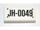 Part No: 3069pb0688  Name: Tile 1 x 2 with 'JH-0049' Pattern (Sticker) - Set 10259