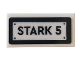 Part No: 3069pb0810  Name: Tile 1 x 2 with 'STARK 5' Pattern (Sticker) - Set 76167