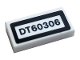 Part No: 3069pb0898  Name: Tile 1 x 2 with 'DT60306' Pattern (Sticker) - Set 60306