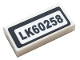 Part No: 3069pb0901  Name: Tile 1 x 2 with 'LK60258' Pattern (Sticker) - Set 60258