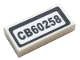 Part No: 3069pb0902  Name: Tile 1 x 2 with 'CB60258' Pattern (Sticker) - Set 60258