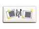 Part No: 3069pb1005  Name: Tile 1 x 2 with Black Lines and Polaroid Photos with Tape Pattern (Sticker) - Set 10291