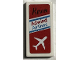 Part No: 3069pb1011  Name: Tile 1 x 2 with 'KEVIN', 'Adwind Airlines', and White Airplane on Red Background Pattern (Sticker) - Set 21330