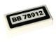 Part No: 3069pb1024  Name: Tile 1 x 2 with 'BB 78912' Pattern (Sticker) - Set 60319
