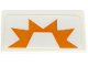 Part No: 3069pb1158  Name: Tile 1 x 2 with Orange Spikes Pattern (Sticker) - Set 75350