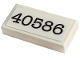 Part No: 3069pb1164  Name: Tile 1 x 2 with Black '40586' Pattern (Sticker) - Set 40586