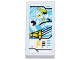 Part No: 3069pb1178  Name: Tile 1 x 2 with Ninjago Game Card with White Ninja Zane and Yellow Throwing Star Pattern (Sticker) - Set 71799