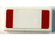 Part No: 3069pb1245  Name: Tile 1 x 2 with Red Stripes Pattern (Sticker) - Set 75886