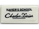 Part No: 3069pb1427  Name: Tile 1 x 2 with 'XAVIER'S SCHOOL' and Charles Xavier Signature Pattern (Sticker) - Set 76294