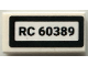 Part No: 3069pb1469  Name: Tile 1 x 2 with 'RC 60389' Pattern (Sticker) - Set 60389